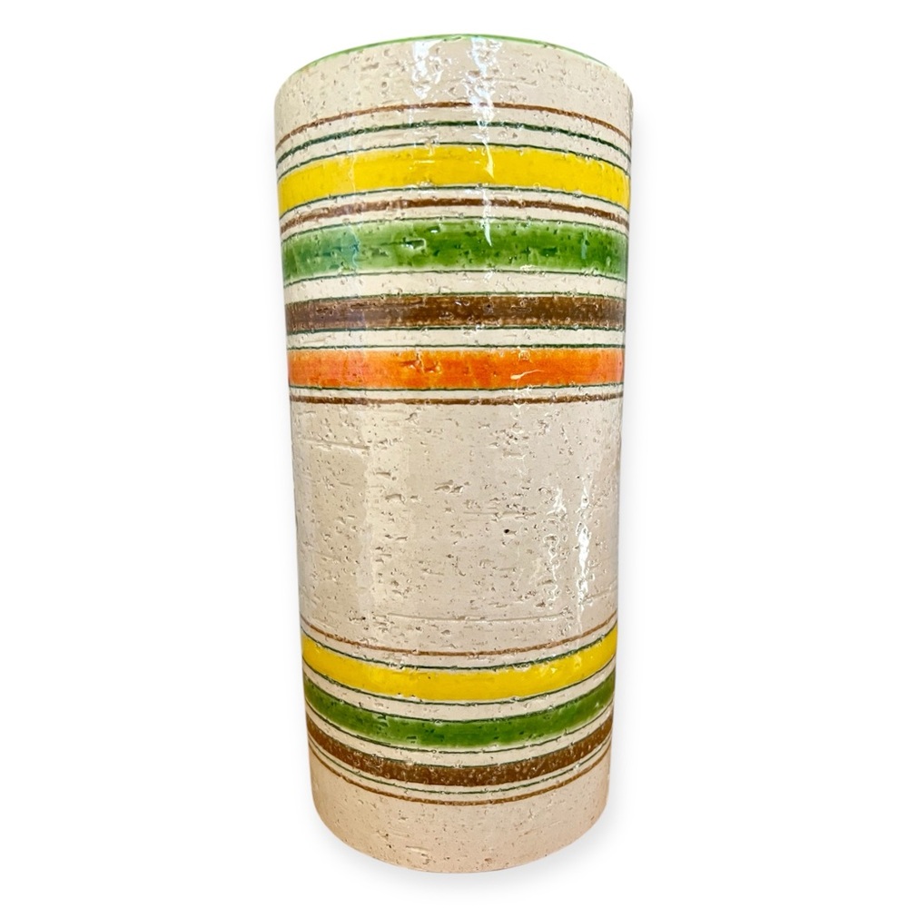 Vintage Aldo Londi Bitossi Stripe Vase